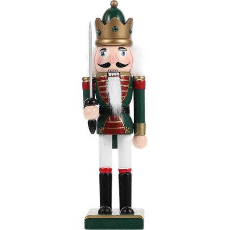 Figurine de Casse-Noisette en bois, soldat de Casse-Noisette, décoration de Noël-25X6.5X6.5CM (1/3)