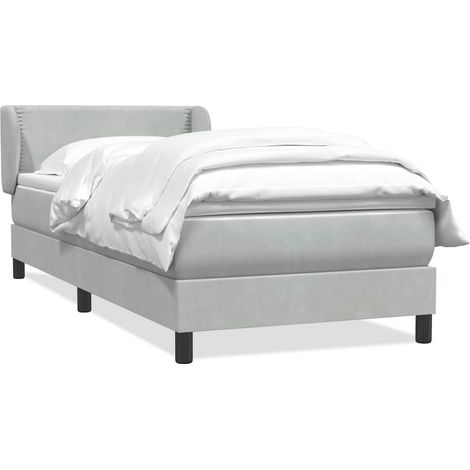 Maison Exclusive - Boxspringbett mit Matratze Hellgrau 90x210 cm