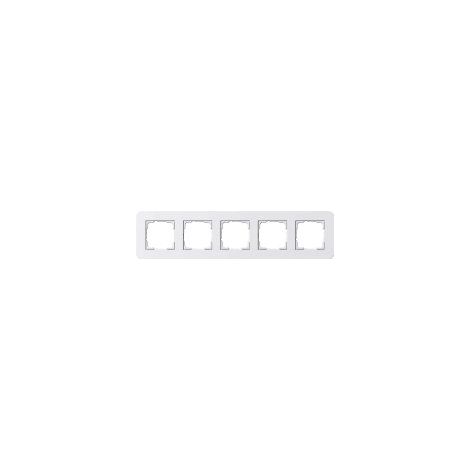 GIRA CADRE PLAQUE QUINTUPLE BLANC PUR/BLANC PUR 0215410