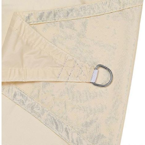 Voile d'ombrage beige 2x2x2 m (1/4)