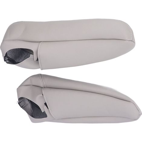 Ensemble de deux housses d'accoudoirs de siège avant pour voitures, en cuir véritable, imperméables et durables, adaptées aux modèles Tiensina 2005-2010, gris. (1/5)