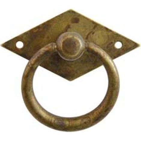Maniglie per mobili snodate mod.12230 in ottone anticato - Specifiche: mm.50x33 - 5 pz