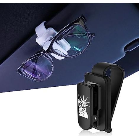 jeseny 1 support de lunettes de soleil motif statue de la Liberté pour voiture, organiseur multifonction pour pare-soleil de voiture, clip de fixation pour lunettes, support de visière, accessoires de (1/5)