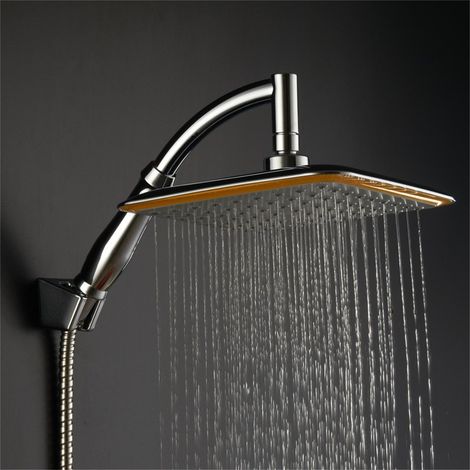 Quadratische Hochdruck-Regendusche mit einstellbarem Druck – Druckpumpe für den Duschkopf