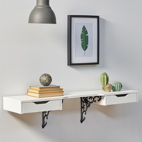 Supports d'étagère vintage en fonte, lot de 4, angle de 90° (1/5)