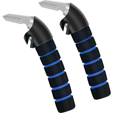 Maniglia per portiera auto da 2 pezzi per anziani, maniglia di assistenza per auto, maniglia multifunzione, maniglia di blocco portiera auto per anziani e disabili, blu (1/5)