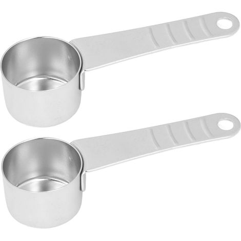 Lot de 2 cuillères à café en acier inoxydable avec manche ergonomique, faciles à nettoyer, compatibles lave-vaisselle, compactes. (1/5)