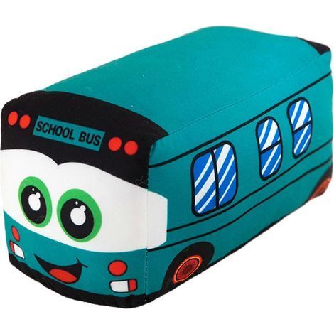 Weiches Plüschkissen in Form eines Schulbusses, Geschenk für Kinder und Erwachsene, Geburtstagsgeschenk, Kuscheltier zum Einschlafen (1/5)