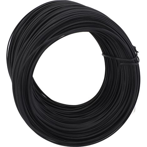 Fil d'armature en acier galvanisé, 100 m, diamètre 0,45, en PVC, pour attache extérieure, noir. (1/5)