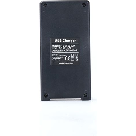 Chargeur portable à charge rapide pour batteries rechargeables 18650 à 2 emplacements (1/5)