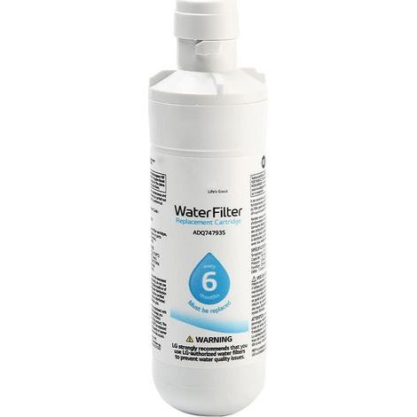 LT1000P Water Filter, Activated Carbon, White, For French Door Refrigerators, Reduces Sediment (1/5)