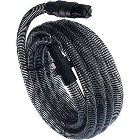 Stanley Saug- und Druckschlauch 7 m, PVC schwarz, für selbstansaugende Wasserpumpe, G1 Anschluss, 6 bar, für Not- oder Dauereinsatz, Schlauch für Bewässerung, Gartenpumpe, Wasserablauf und Teichpumpe