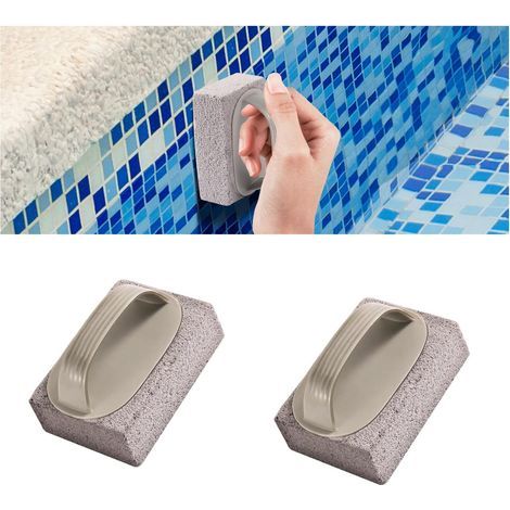 Brosse Piscine Pierre Ponce 2 Pièces Balai Piscine Brosse Pumice Stone Pierre de Nettoyage Brosses Piscines Fond Liner, Salle de Bain, Cuisine (1/5)
