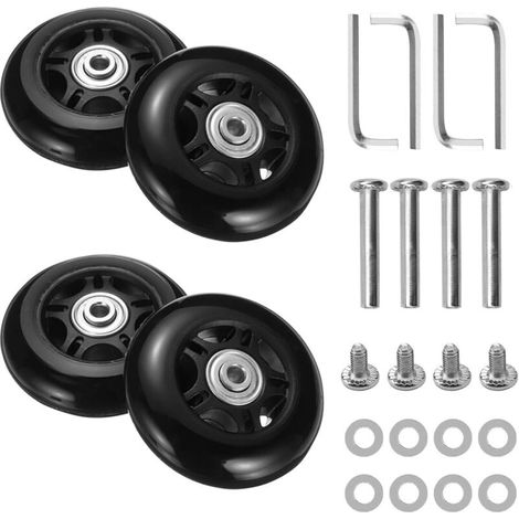 4-Rollen-Koffer, 68 x 24 mm, Gummi und Metall, 6 mm Mittelloch, schwarz, Gepäck (1/5)