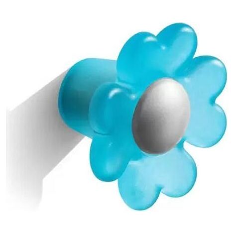 Pomolo satinato azzurro a forma di fiore 32x22mm - 007 Daisy (1/2)