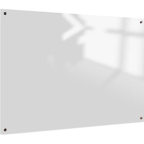 Tableau en verre sans cadre Premium - Blanc - 100 x 150 cm