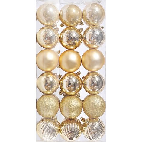 Boule De Décoration De Noël - 36 Pièces - En Plastique PVC - Diamètre 3 cm - Résistant Aux Chocs - Pour Arbre De Noël Fête Mariage Décoration Intérieure (1/5)