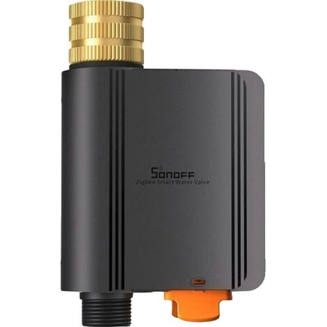 SONOFF SWV-ZFE Hydro ONE Zigbee Bewässerungscomputer mit Wasserzähler, Messinganschluss, wetterangepasster Bewässerung für Garten, automatische Steuerung, kompatibel mit Alexa & Google & SmartThings