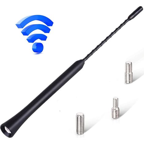 Antenne de Voiture FM Antenne d'autoradio SI-A0984 Antenne de Diffusion imbriquée remplaçable Anti-Bruit Universelle de Flexible 9 Pouces avec vis antenne de Voiture Antenne Toit Voiture (1/5)