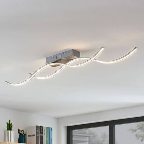 [NEUWERTIG] B-Ware Lindby Led Deckenlampe Safia In Wellenform, Zweiflammig Lampe Leuchte 27,5 W Led