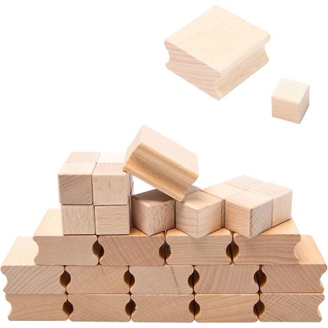 30 Blocs en Bois Dur Vierges pour Tampons, 2 et 4 cm, pour Graver Tampon en Bois pour Gravure Laser, Fabrication de Tampons Personnalisés, Sceaux et Projets Aartisanaux (1/5)