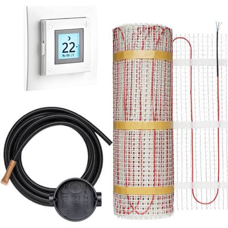 [NEUWERTIG] B-Ware Dimplex Fußbodenheizung Heizmatte Dünnbettheizmatte Set Thermostat 2R 2,1m2 340W (1/2)