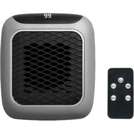 Radiateur Soufflant - 800 W - Céramique - Murale - Télécommande - Thermostat Numérique - 13,5 x 12 x 10 cm (1/4)