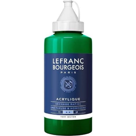Lefranc Bourgeois Fine Acrylic Colore Acrilico, Verde (Medium Green), 750 ml
