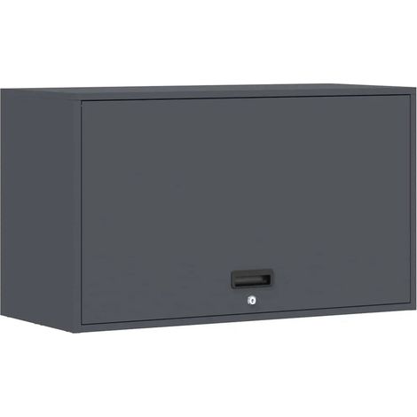 Armario de almacenamiento para garaje de diseño minimalista de montaje en pared 90 x 40 x 53 cm acero antracita 020052835 (1/5)
