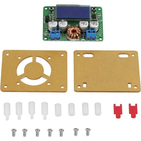 Spannungsregler, max. 7 A, mit transparentem Acrylgehäuse, DC/DC-Abwärtswandler 8–60 V auf 3–32 V, für Industrie und Heimwerkerbedarf – Crezuo