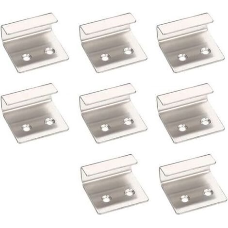 Set mit 8 Spiegelhalterungen aus Edelstahl, stabile Halterung für Keramikfliesen (silber) (1/5)