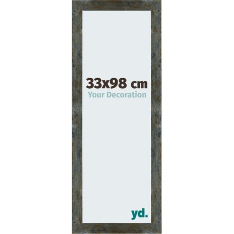 Cadre Puzzle 33x98 cm - Bleu Or Mélangé - MDF - Mura. (1/5)