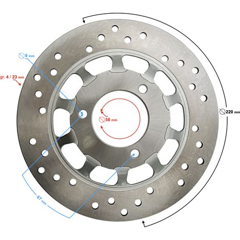 Disco de freno delantero Falcon 125cc para inyección E5