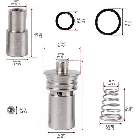 Kit de soupape de dérivation du refroidisseur de transmission 6L80, 6L90 et 8L90 avec joint, pièces de rechange automobiles. (1/4)