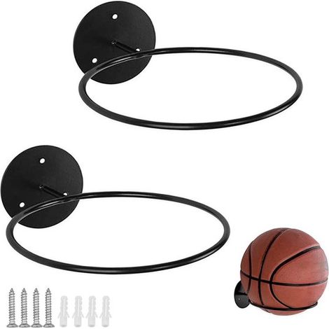Wandmontierte Ballständer – 2er-Pack – Schwarzes Metall (1/5)