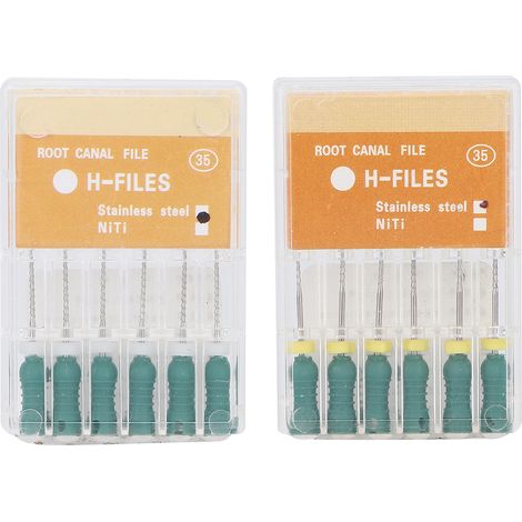 Lime canalaire H n° 35, alésoir en acier inoxydable de 21 à 25 mm, matériau dentaire (1/5)