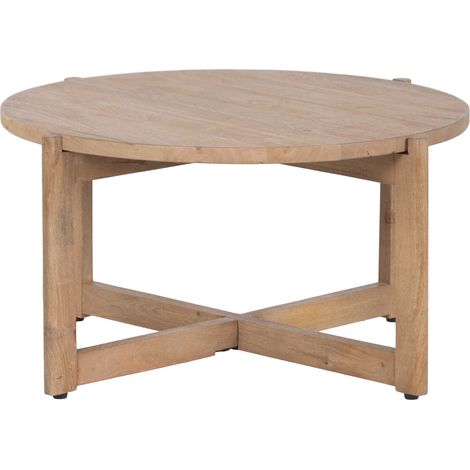 Mesa Centro Mango 80X80X41 Chorro De Arena Natural (1/5)