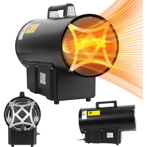 Jiubiaz Gasheizgebläse 15 kW LPG, 320 m³/h Luftleistung, mobile Heizkanone für Werkstatt Garage Lagerhalle Baustelle und Arbeitsbereich (1/5)