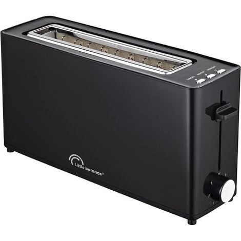 Tostadora Happy Toast Negra 900W 1F Termostato - Little Balance