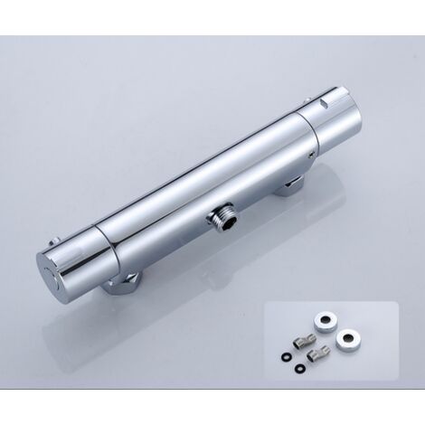 GENERIC-Mitigeur Thermostatique Mitigeur Thermo Statique Douche Robinet de Douche Mitigeur Thermostatique,Avec Serrure de SéCurité 38 ℃ Thermostatique Douche en Laiton,Chrome (1/5)