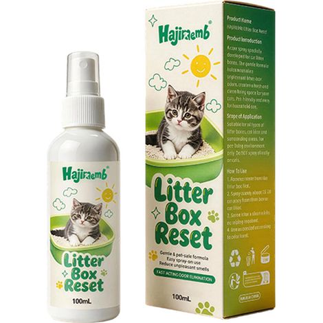 Le nettoyant pour litière pour chats HAJIMEMB élimine le tartre et les odeurs d'urine des litières, produits de nettoyage pour l'environnement des animaux de compagnie. (1/5)