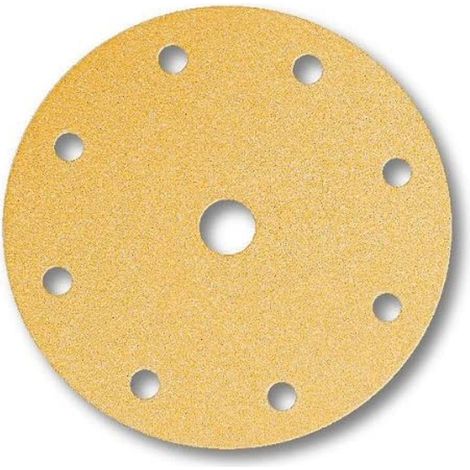 Papier abrasif auto-agrippant 150 mm 9 trous P80 100 pcs