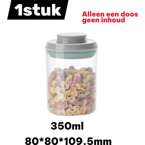 1 pièce - Boîte de rangement à boucle - Bocal de rangement pour céréales - Bouton-poussoir - Convient au contact alimentaire - Idéal pour les en-cas et les bonbons faits maison. Bocal de rangement en (1/5)