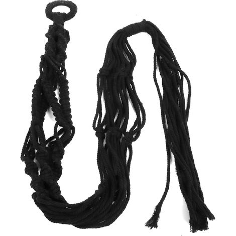 Support pour plantes en corde de coton torsadée, jardinière suspendue décorative, porte-pot de fleurs, décoration intérieure (1/5)