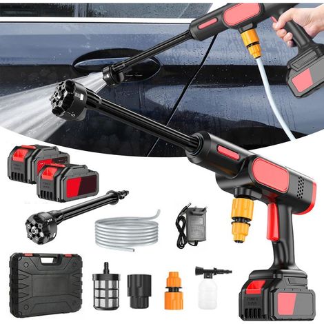 Online Store – Nettoyeur haute pression 800W – Pression 60 Bar – 2 batteries 4000mAh – Débit 8L/min – Longueur tuyau 5m – Buse 6-en-1 pour nettoyage (1/5)