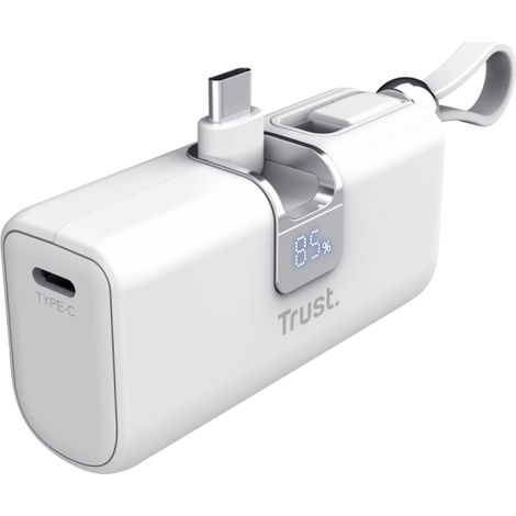 Powerbank 5000mAh Trust Pacto 26105/ 18W/ Blanca