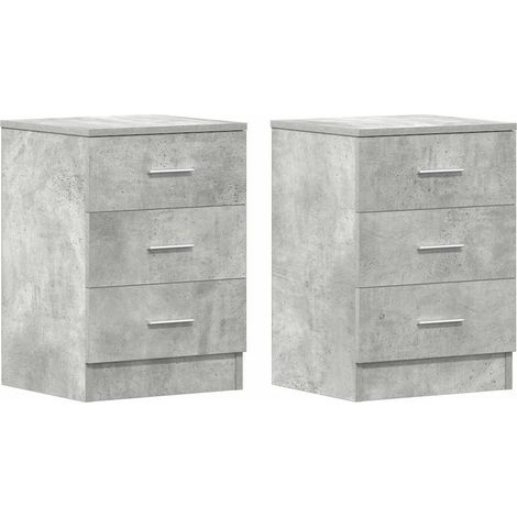 Maison Exclusive - Mesitas de noche 2 unidades aglomerado gris ho (1/5)