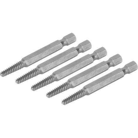 Extracteur de vis de 61 mm, embouts de perçage pour goujons cassés ou endommagés, manche hexagonal, acier rapide (1/5)