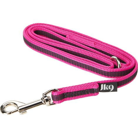 Julius-K9, Guinzaglio Color & Gray con manico e anello, 14 mm x 1,2 m, rosa (1/2)