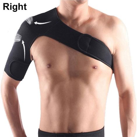 Attelle de stabilisation d'épaule ajustable, légère et respirante, pour soutien de l'épaule en cas de luxation acromio-claviculaire, de déchirure du labrum et de douleurs à l'épaule droite (taille S p (1/5)